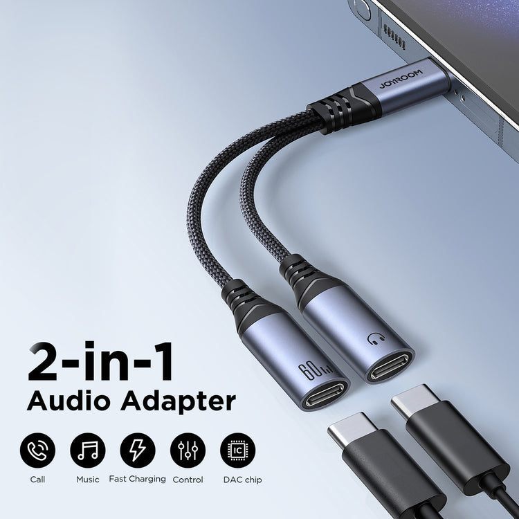 Joyroom Audio-Transfer Series 2-in-1 Audio Adapter SY-C03
