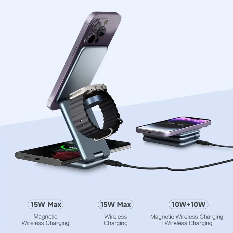 3 in 1 Foldable Magnetic Wireless Charger W28