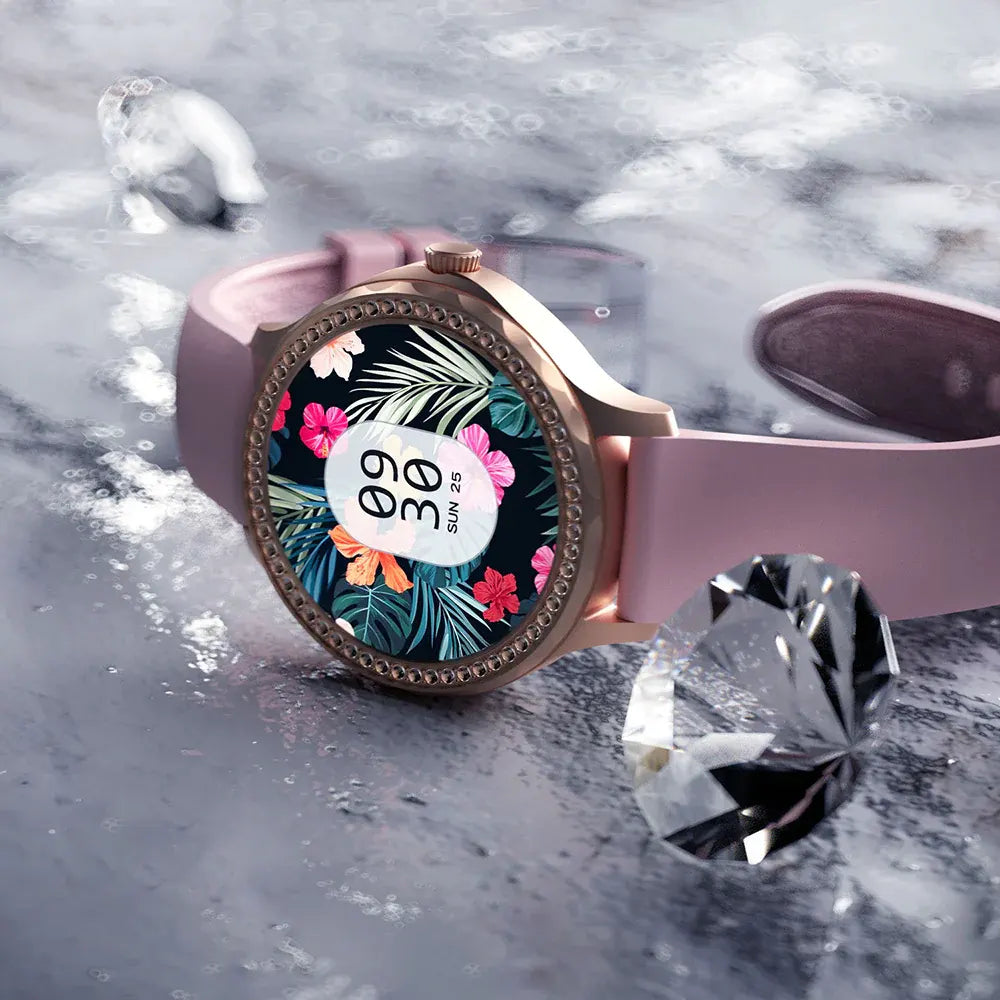 Lenyes 1.2-Inch Women Health Bluetooth Calling IP67 Smart Watch LW-244