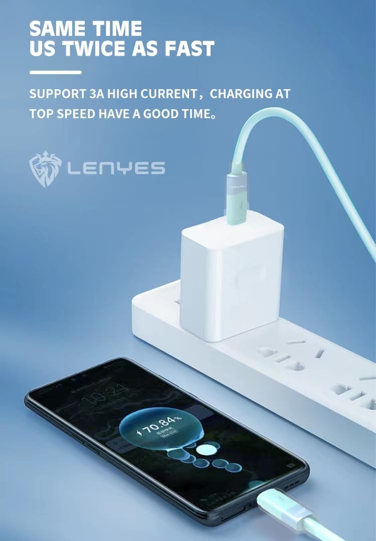 Lenyes Type-C to Type-C 60W Fast Charging Data Cable LC516TC-TC
