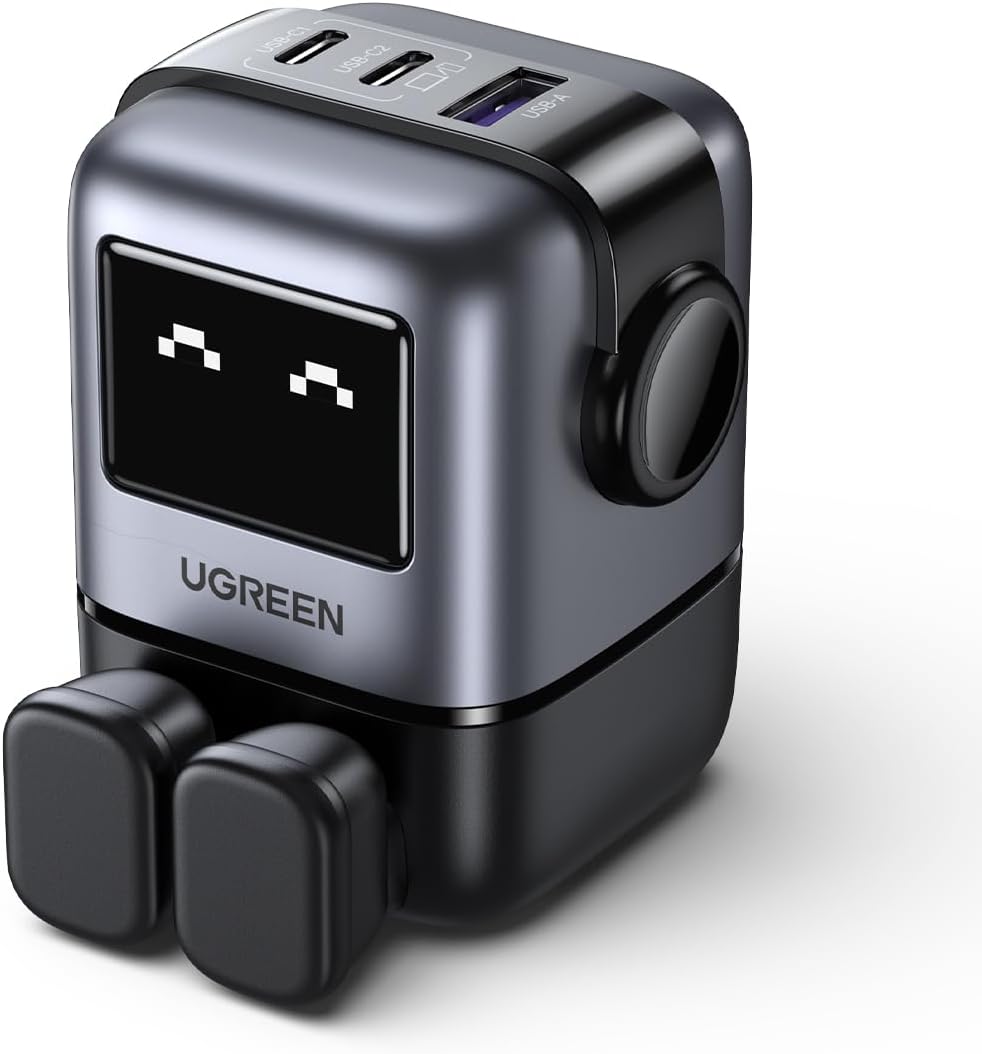 UGREEN 65W USB-C Fast Charger (3-Port) with LED Display