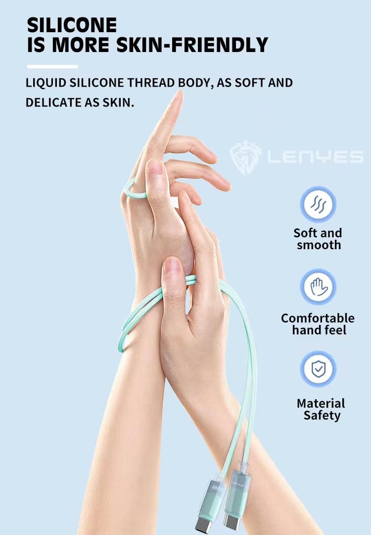 Lenyes Type-C to Type-C 60W Fast Charging Data Cable LC516TC-TC