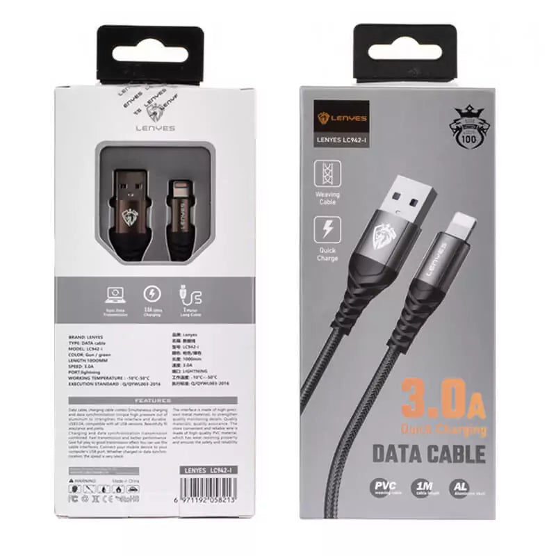 Lenyes Type-C to Lightning 12W Fast Charging Data Cable LC942I