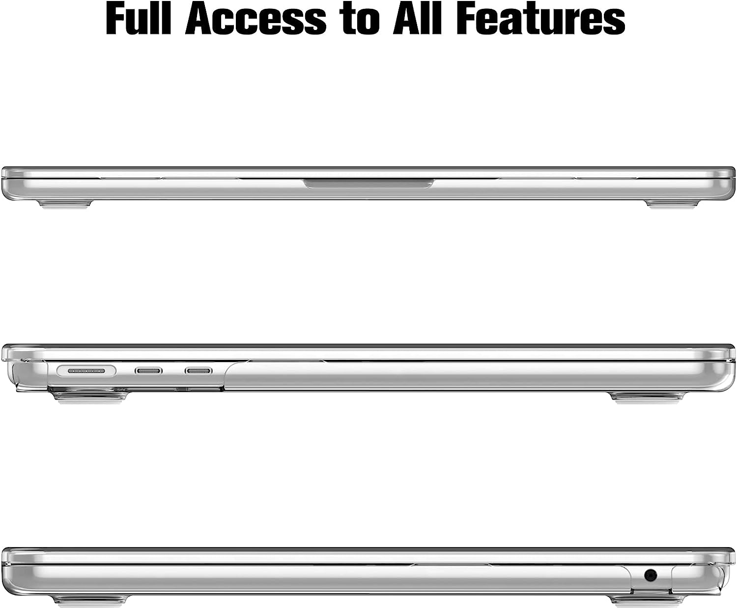 Hard Shell Transparent Case Macbook Air 13.6