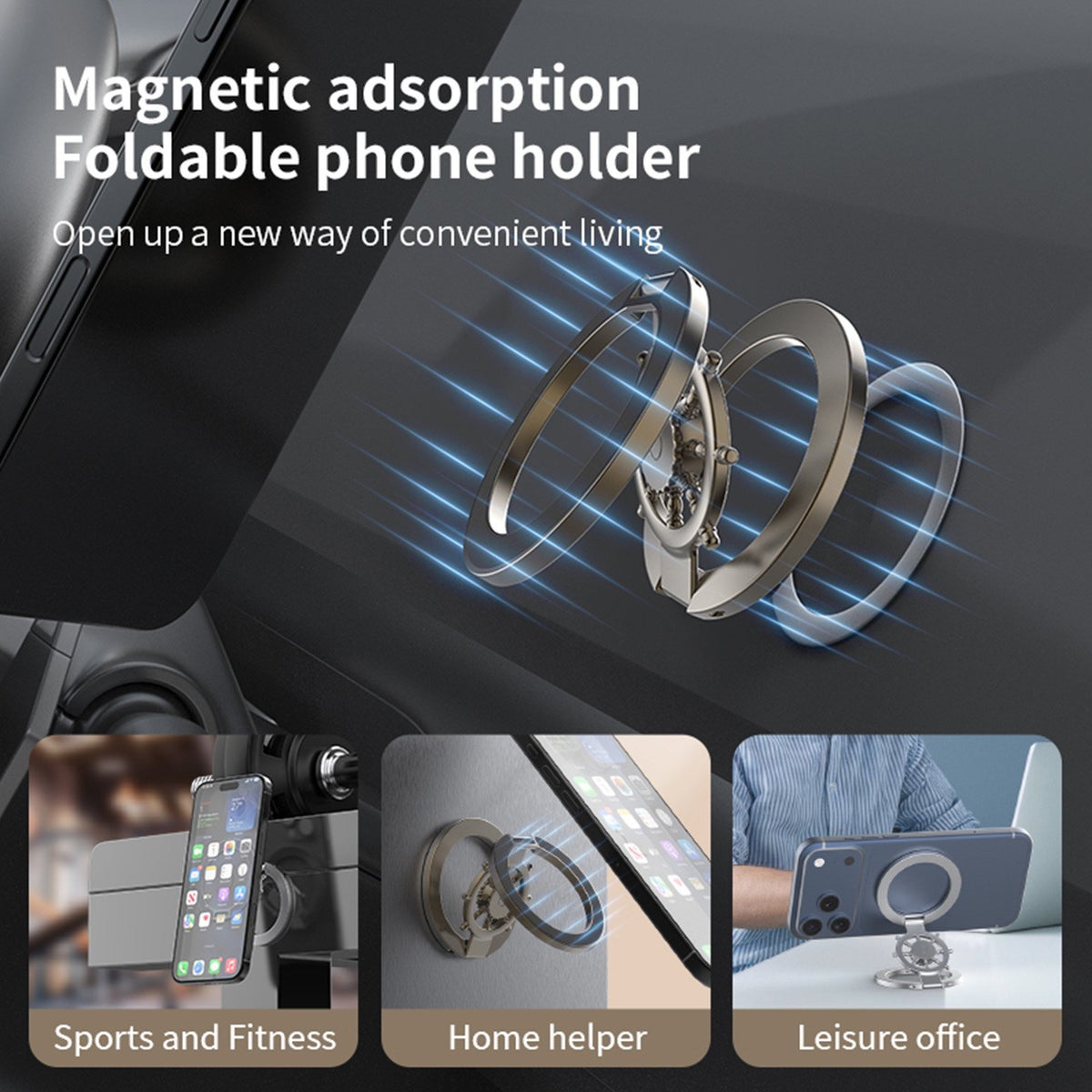 Spinner Helm Folding Magnetic Ring Stand