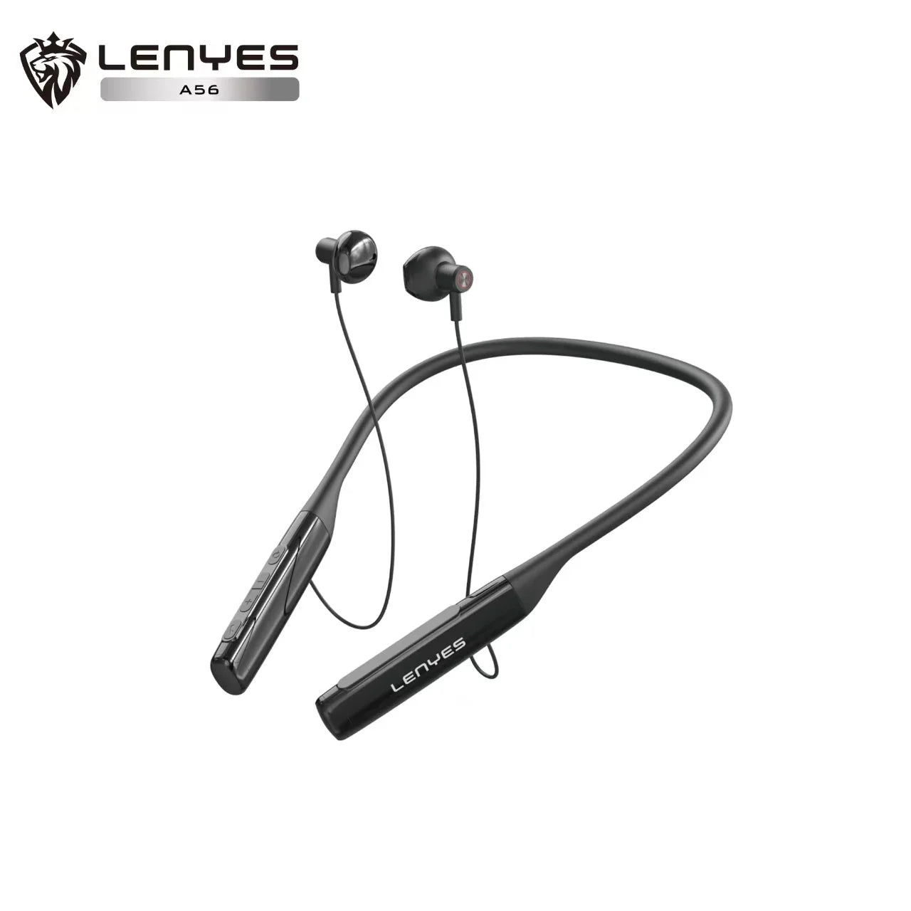 Lenyes 80H Digital Display TF Card Neckband Earphones A56