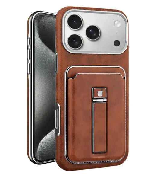 Rimbmax Magnetic Card Holder Leather Case iPhone 17 Pro Max