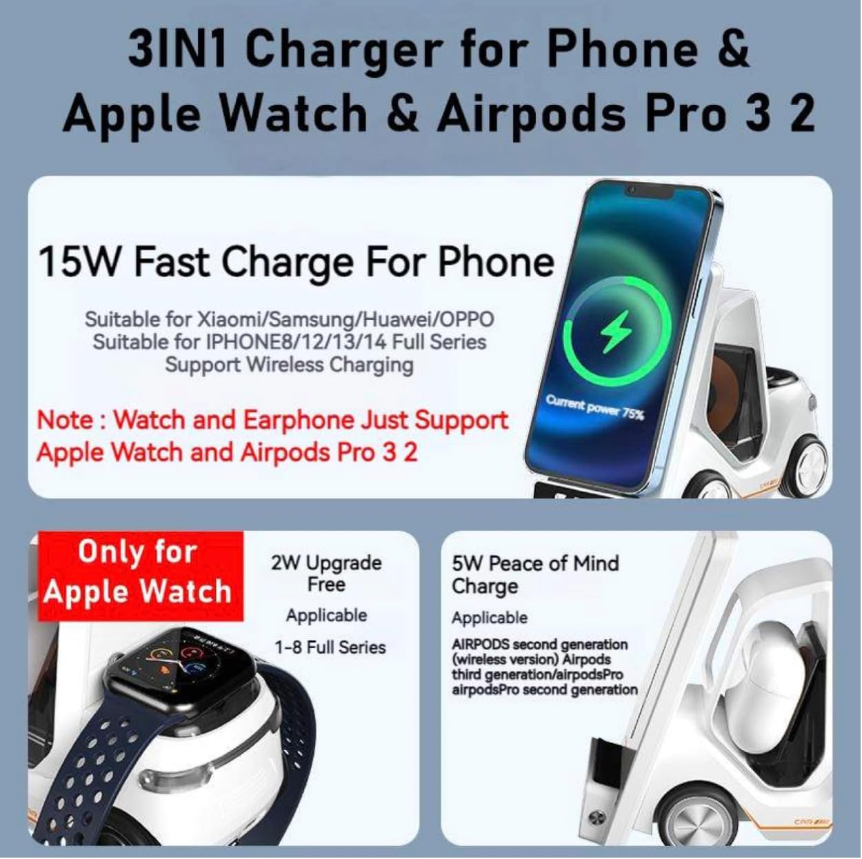 Car Clock Charger Wireless T20