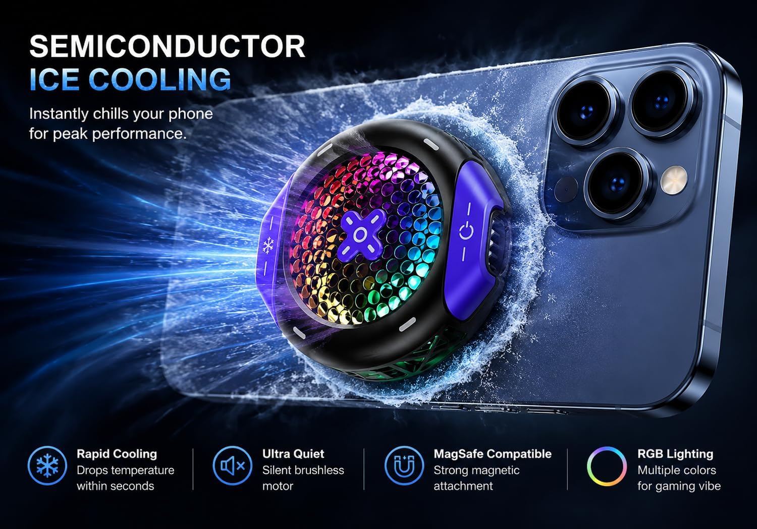 LISEN RGB Magnetic Gaming Cooler CX03