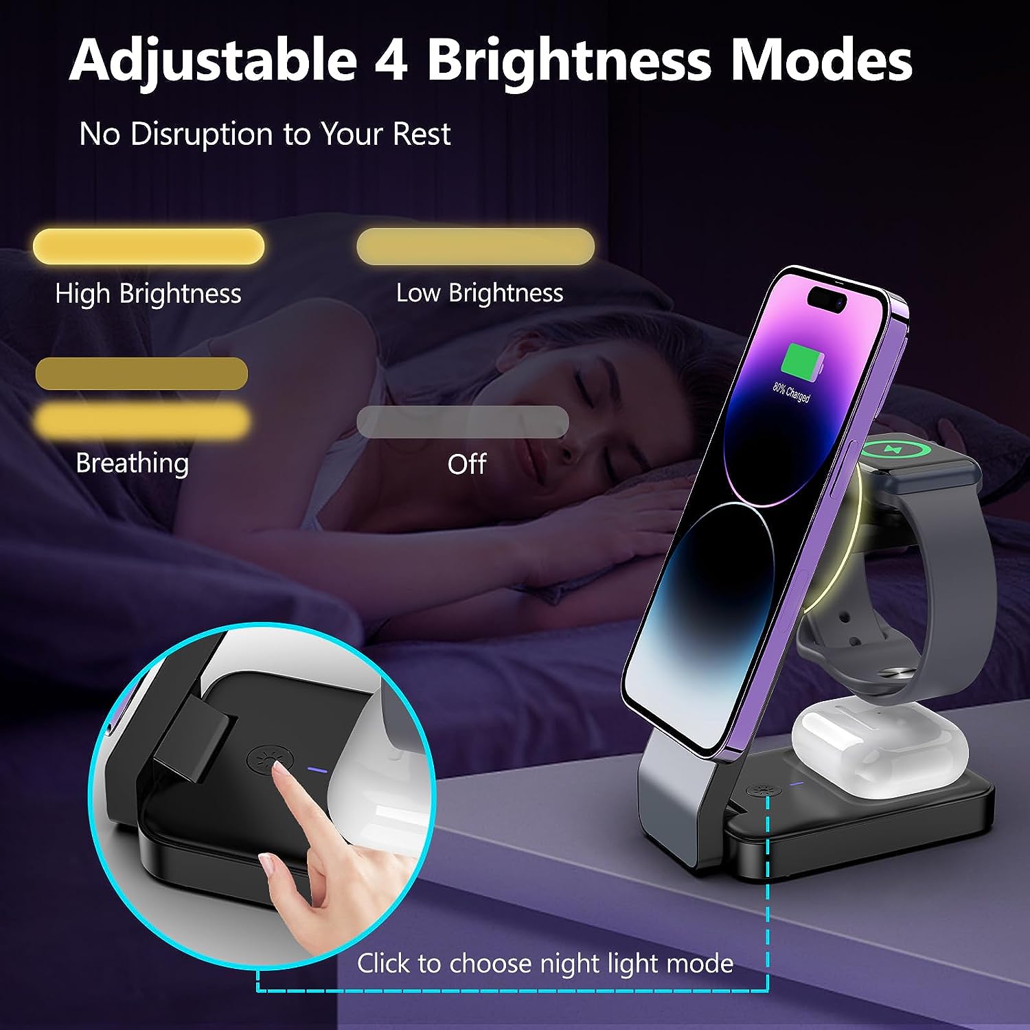 3 in 1 Foldable Wireless Charging Station