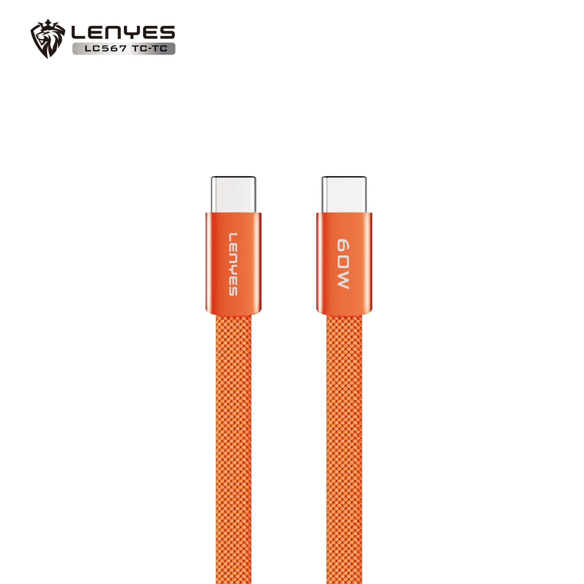 Lenyes Type-C to Type-C 27W Aluminum Alloy Fast Charging Data Cable LC567 TCTC
