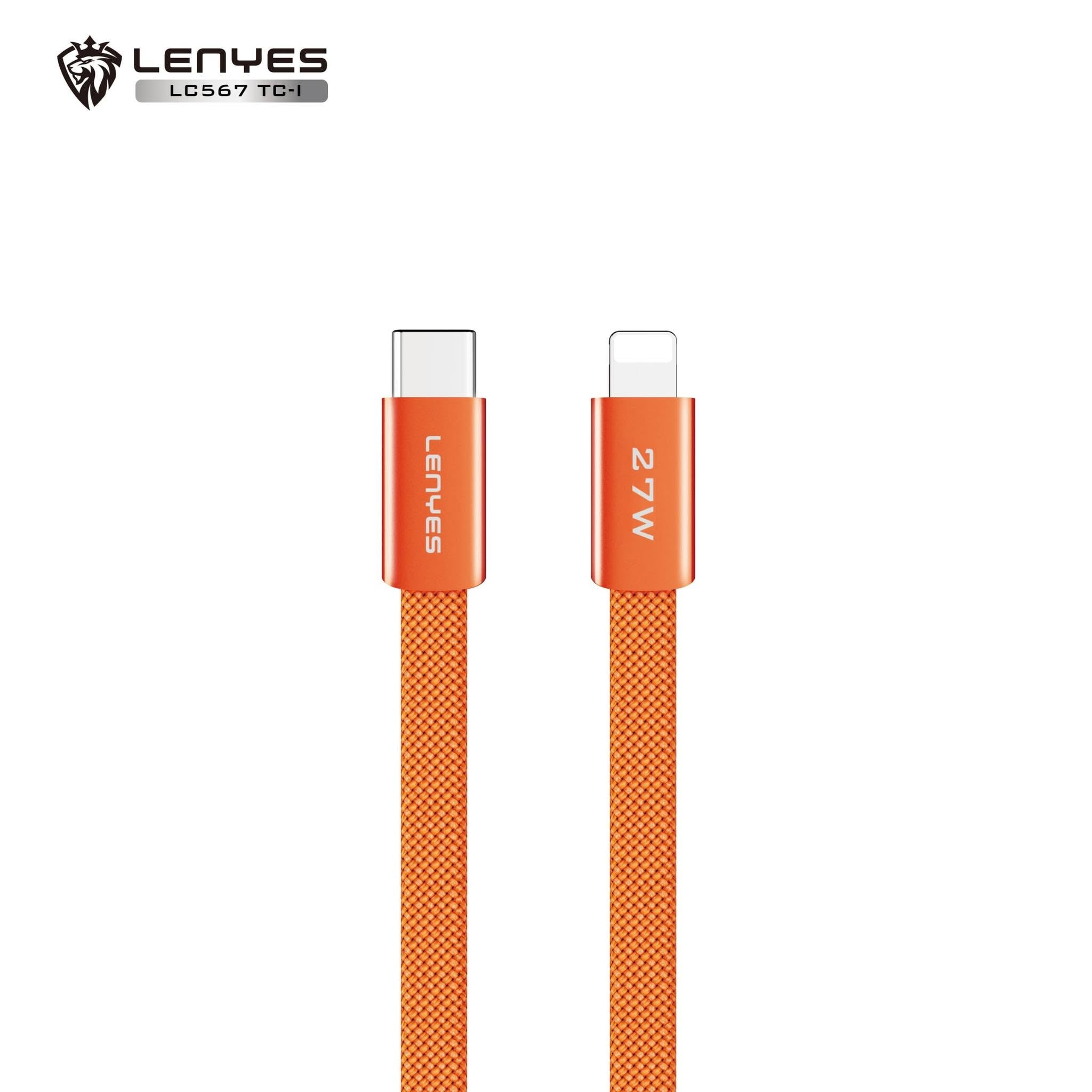 Lenyes Type-C to Lightning 27W Aluminum Alloy Fast Charging Data Cable LC567 TC-I