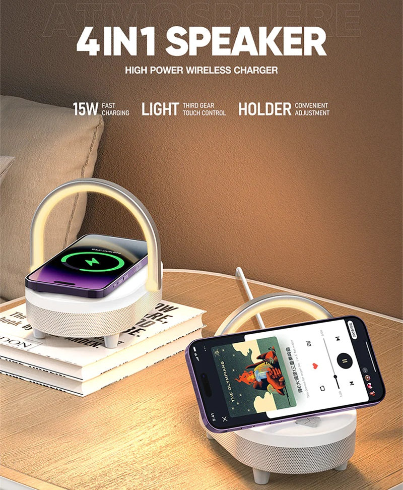 Recci 4 IN1 SPEAKER Wireless Charger RLS-L16