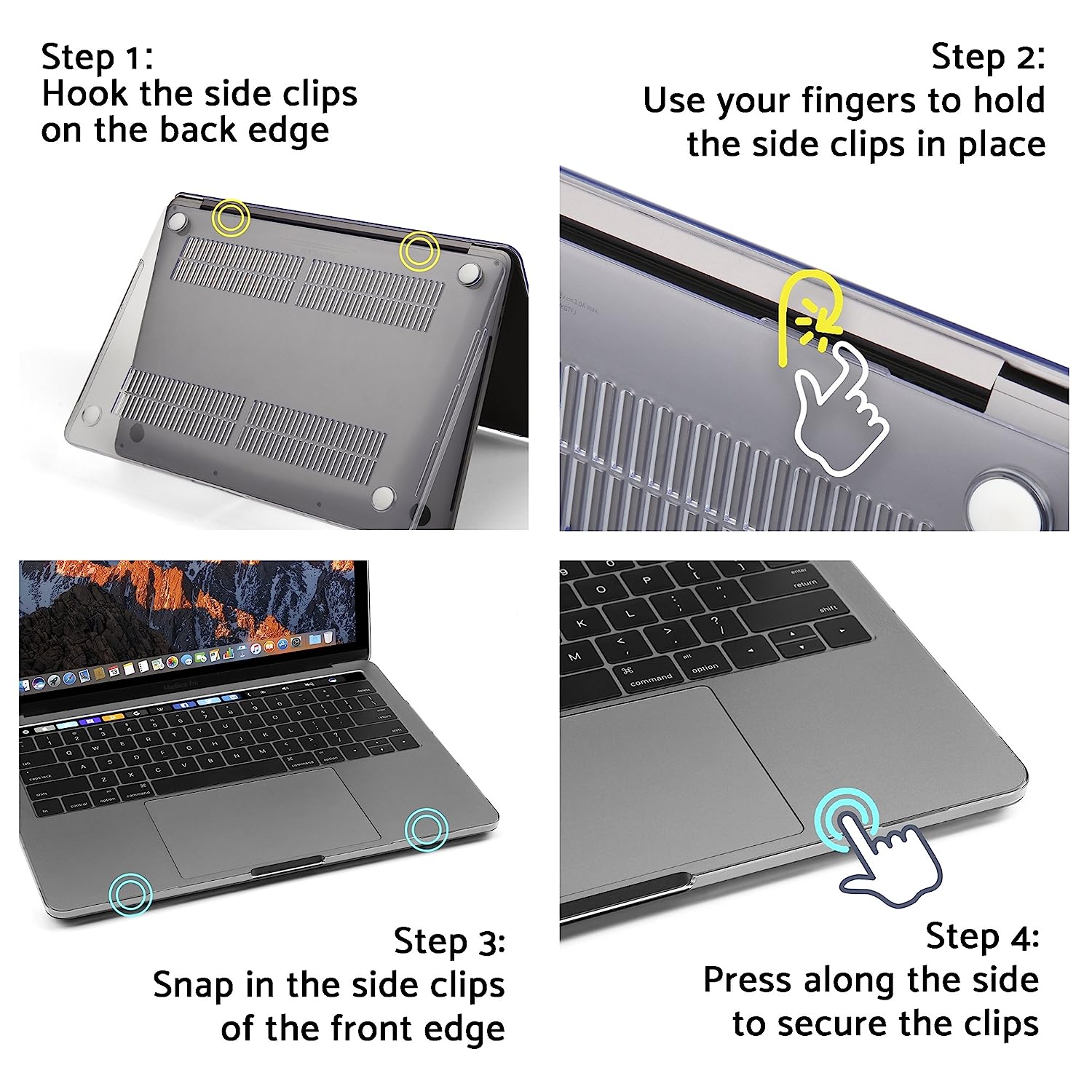 Hard Shell Transparent Case Macbook Air 13.6