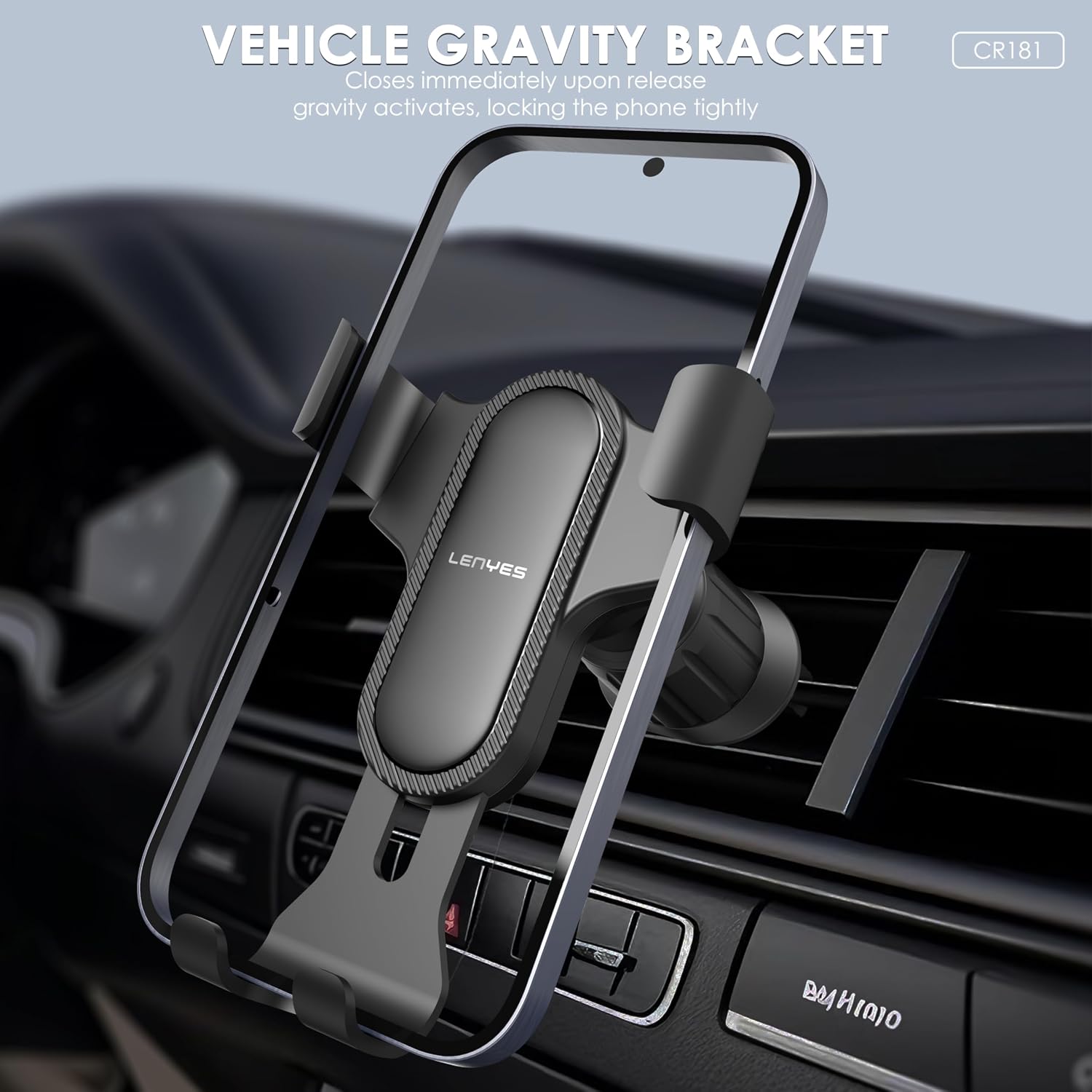 Lenyes Gravity Air-Vent Car Phone Holder CR181