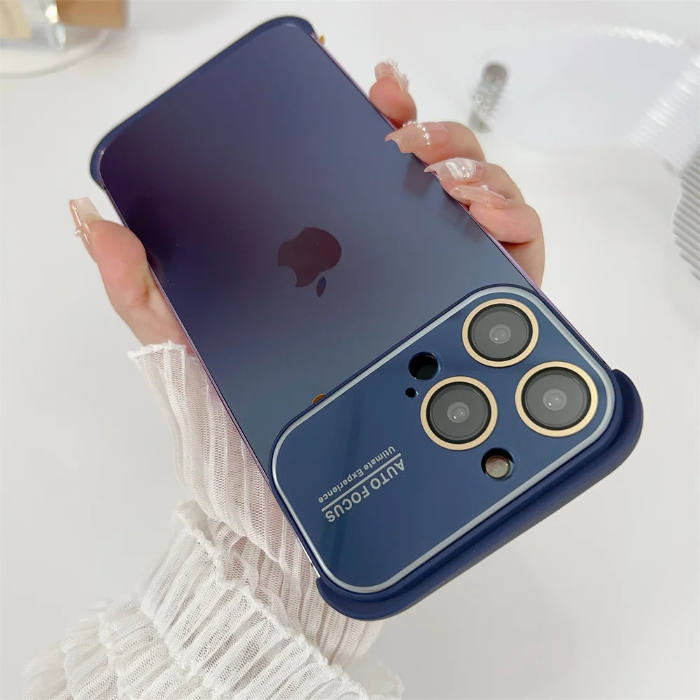 Corner Pad Glass Frameless Case iPhone 15 Pro