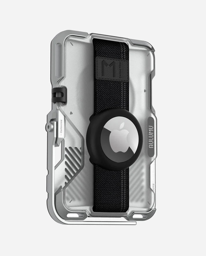 Aulumu Multi-Tool Magnetic Metal Wallet | Genuine Leather Cover  G03