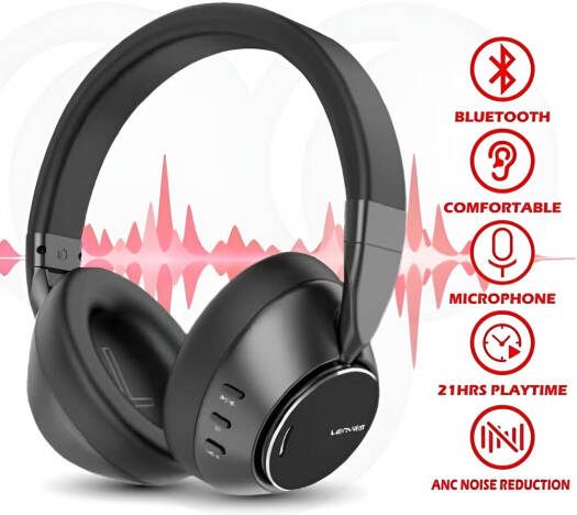 Lenyes Bluetooth 5.3 ANC HiFi Foldable Headphones LH23