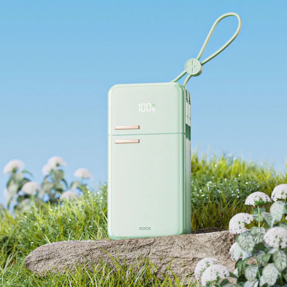Rock Fridge Series Fast Charging Power Bank With Cables 22.5 Y18
