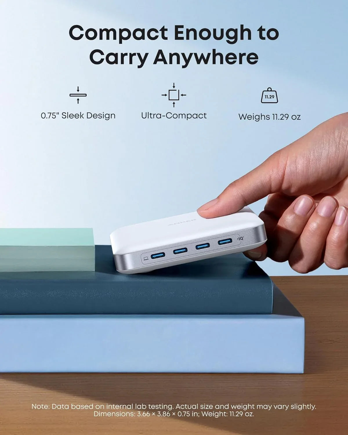 Anker Nano 130W 6-Port Desktop Charging Station A2155 - Three