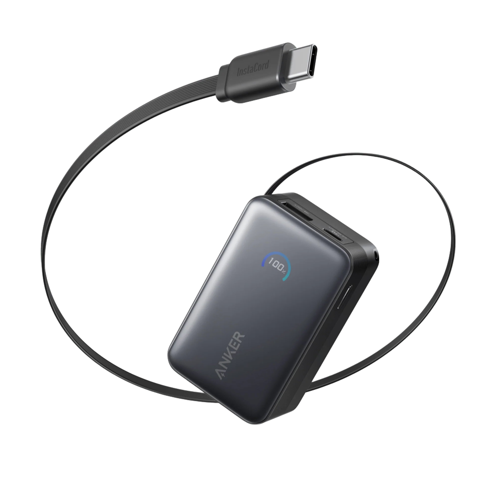 Anker Nano Power Bank (10K, 45W, Built-In Retractable USB-C Cable) A1638P11