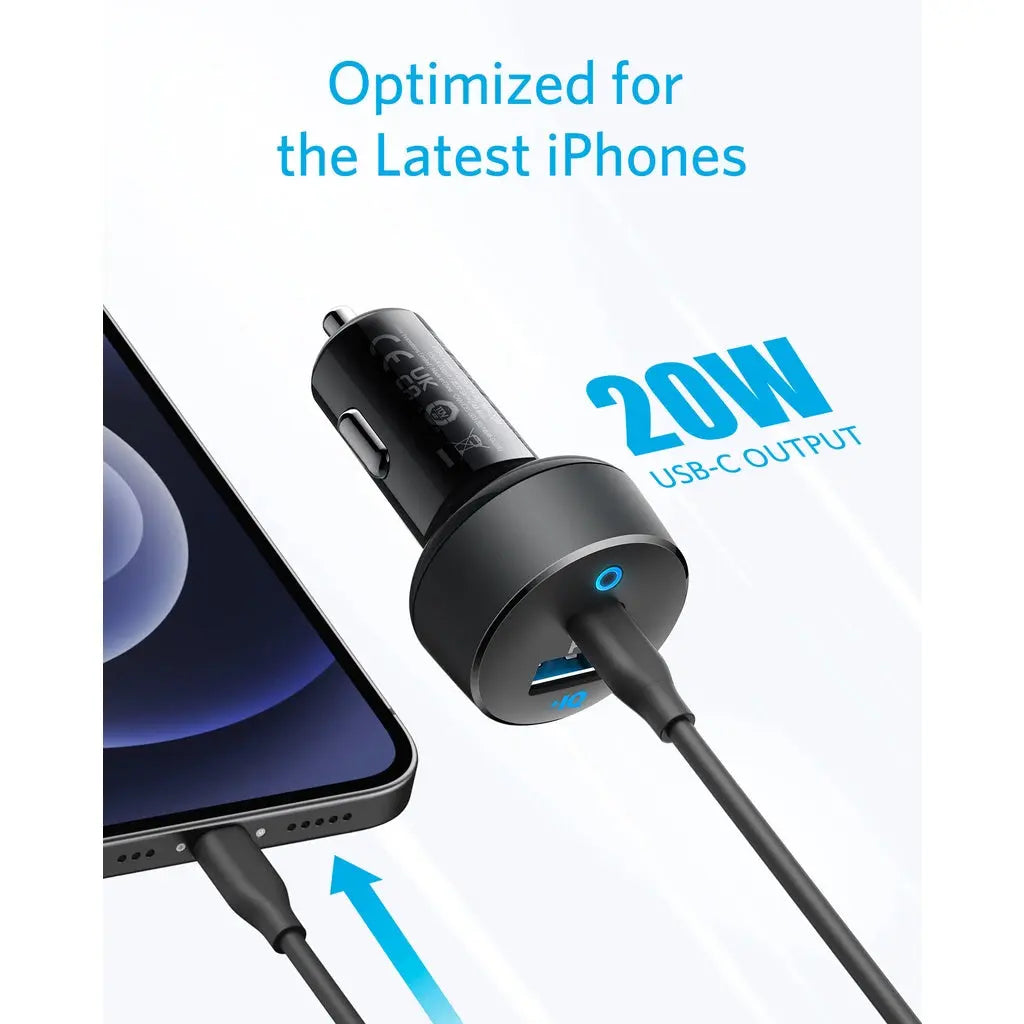 Anker PowerDrive PD+ 2 35W (20W PD+15W) USB C Car Charger A2732