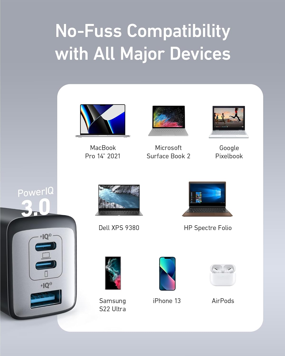 Anker PowerPort III 3-Port 65W Charger A2667