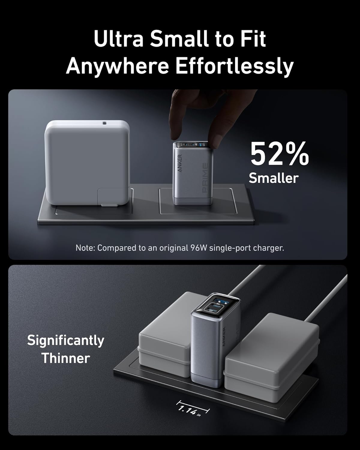 Anker Prime Charger (100W, 3 Ports, GaN) A2688