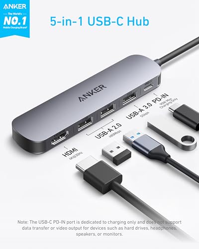 Anker USB-C Hub (5-in-1, 4K HDMI) A83575