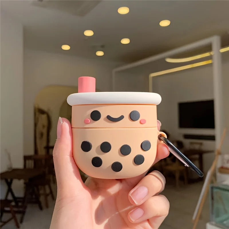 Boba Milk Tea Cartoon Silicone Case Airpods Pro