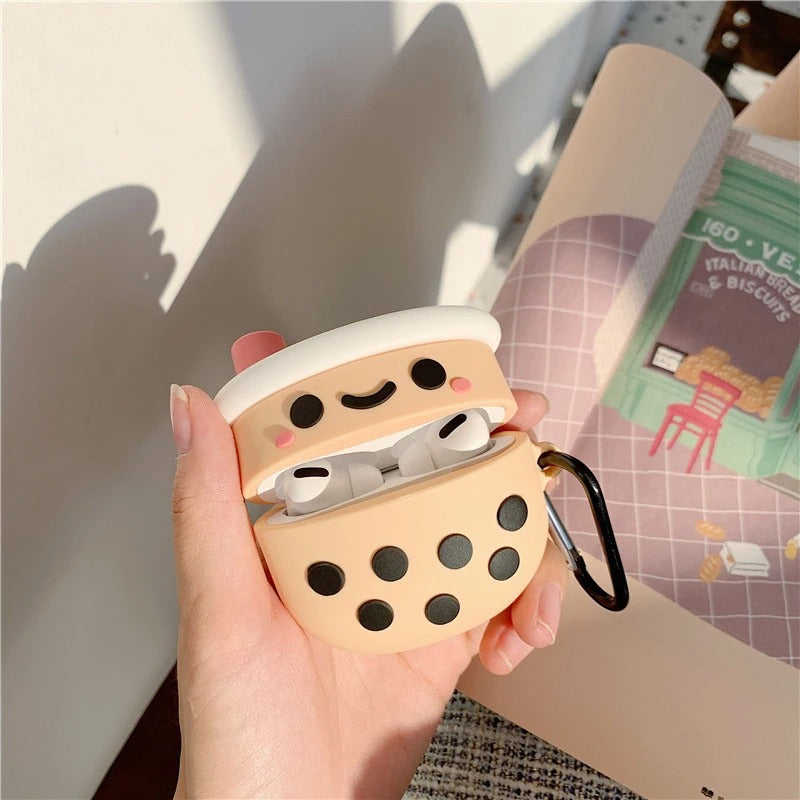 Boba Milk Tea Cartoon Silicone Case Airpods Pro