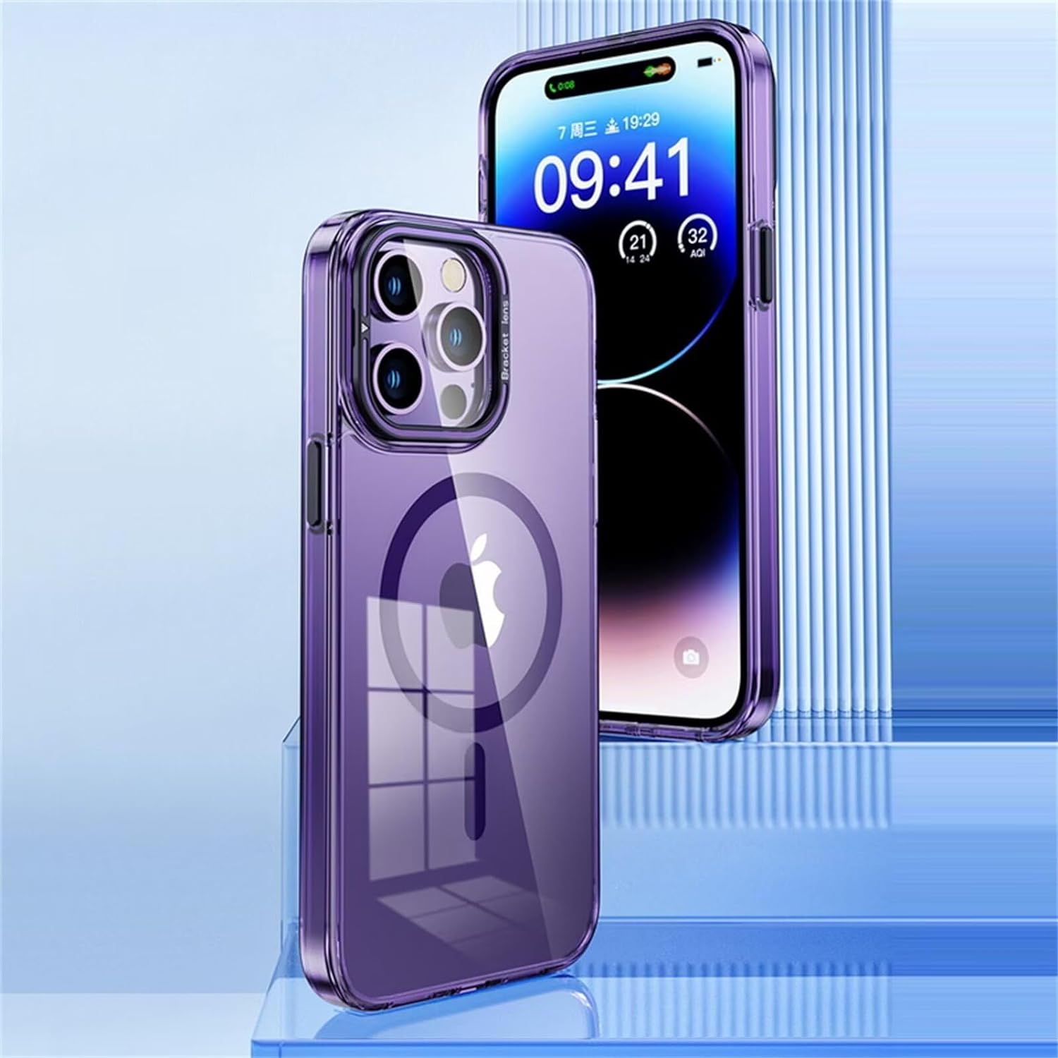 Bracket Lens Transparent Magsafe Case iPhone 14 Pro Max