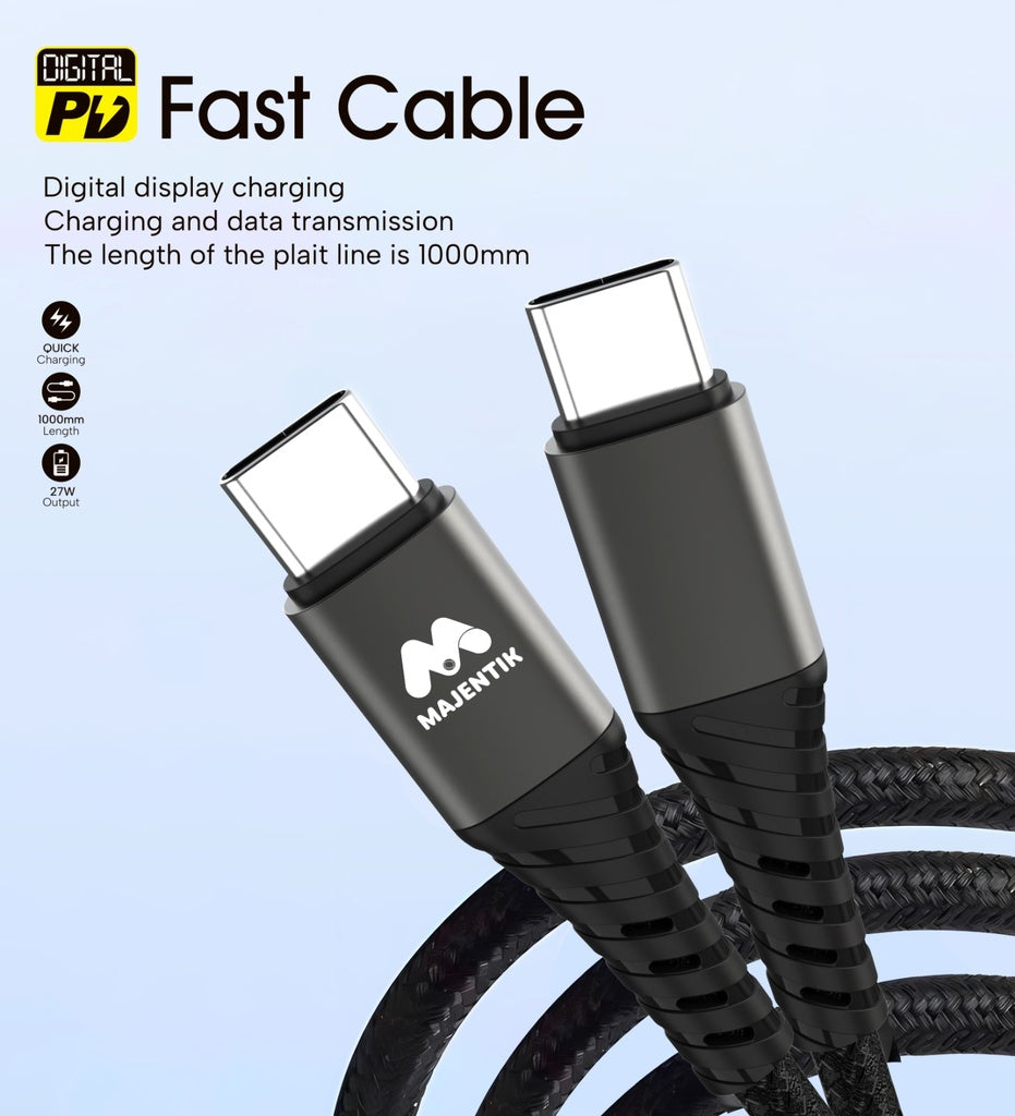 Majentik Fast Charging Cable 100W Type-C To Type-C