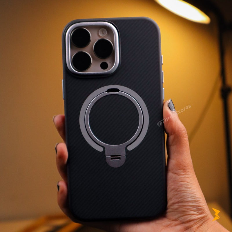 Carbon Shield Magsafe Stand Case iPhone 16 Pro Max