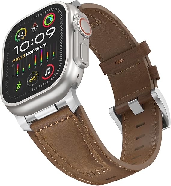 Contrast Leather Band For Apple Watch