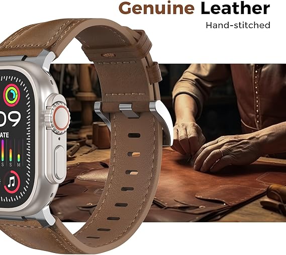 Contrast Leather Band For Apple Watch