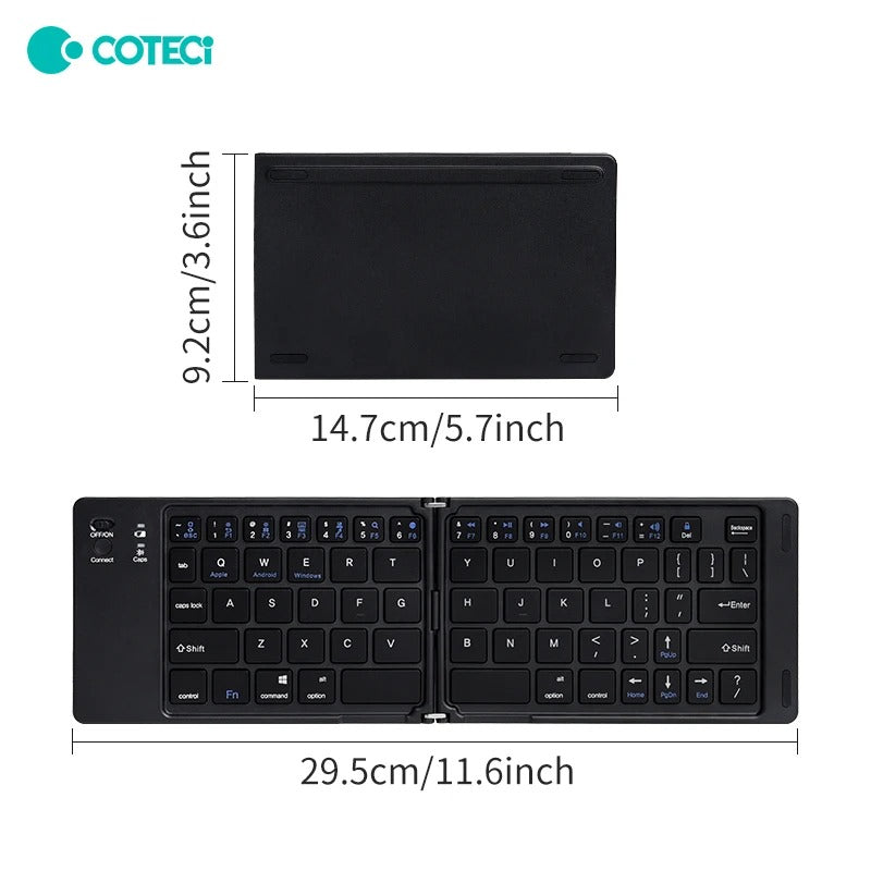 Coteetci Portable Wireless Folding Bluetooth Keyboard