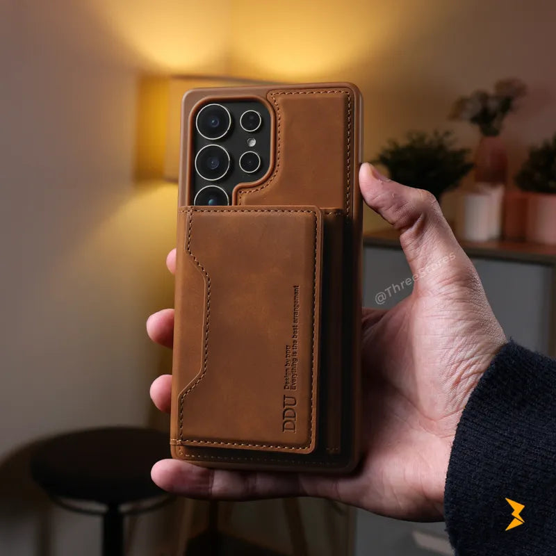 DDU Leather Magsafe Wallet Case Samsung S25 Ultra