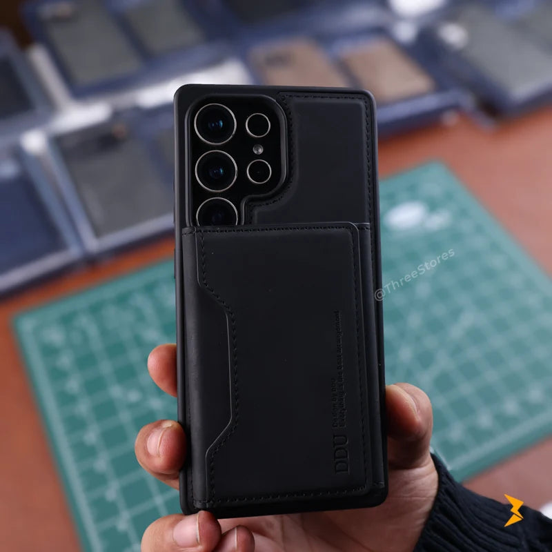 DDU Leather Magsafe Wallet Case Samsung S25 Ultra