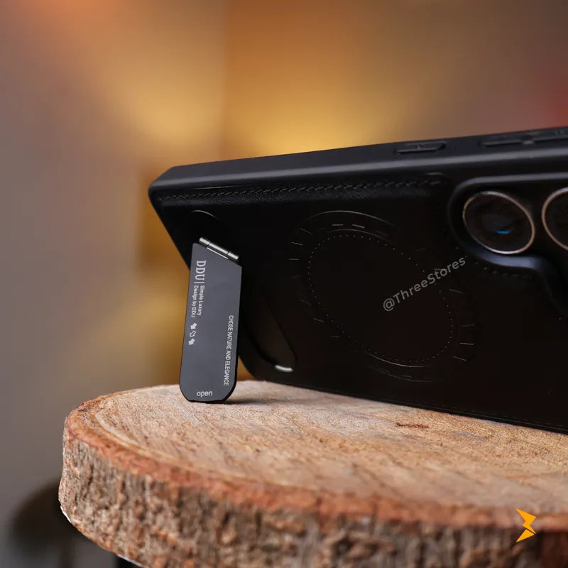 DDU Leather Stand Magsafe Case Samsung S25 Ultra