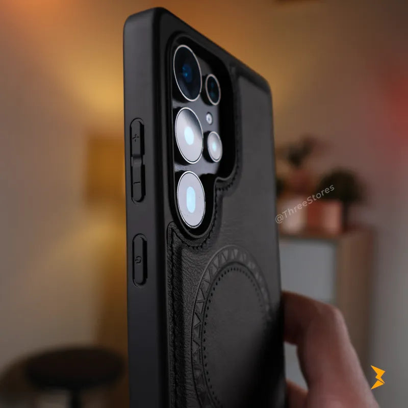 DDU Leather Stand Magsafe Case Samsung S25 Ultra