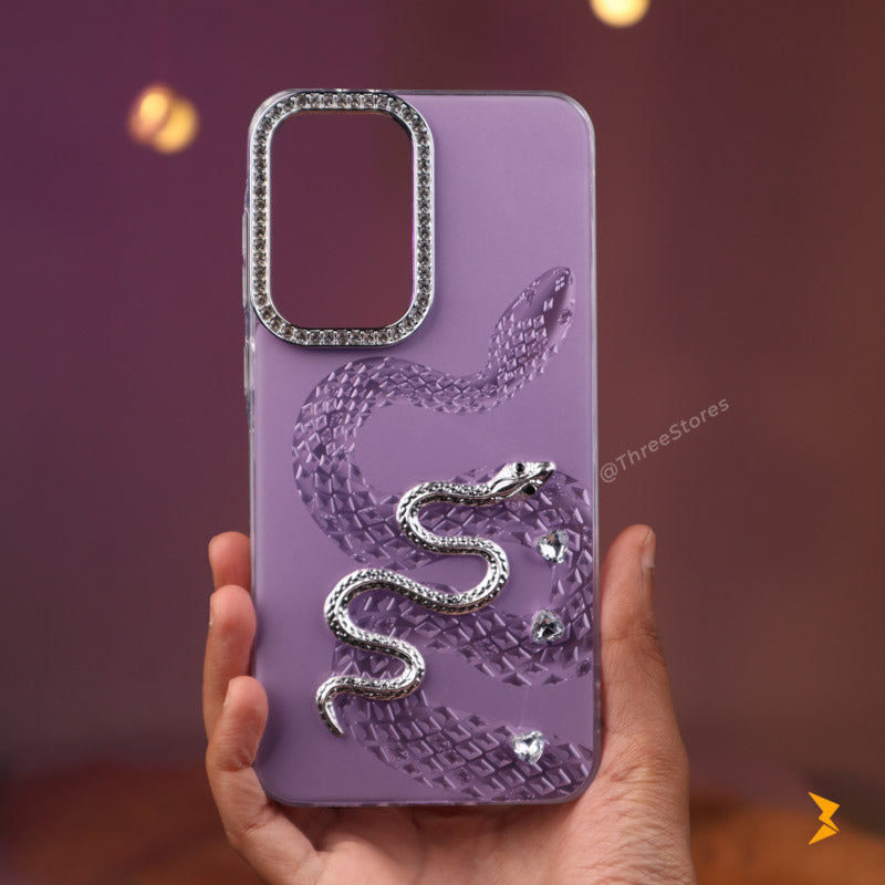 Diamond Heart Snake Case Samsung A56