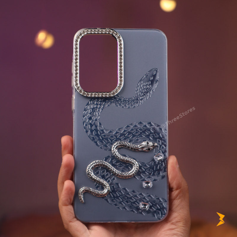 Diamond Heart Snake Case Samsung A56