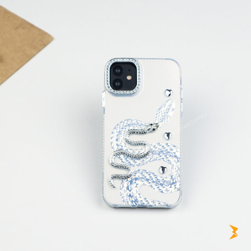 Diamond Heart Snake Case iPhone 11