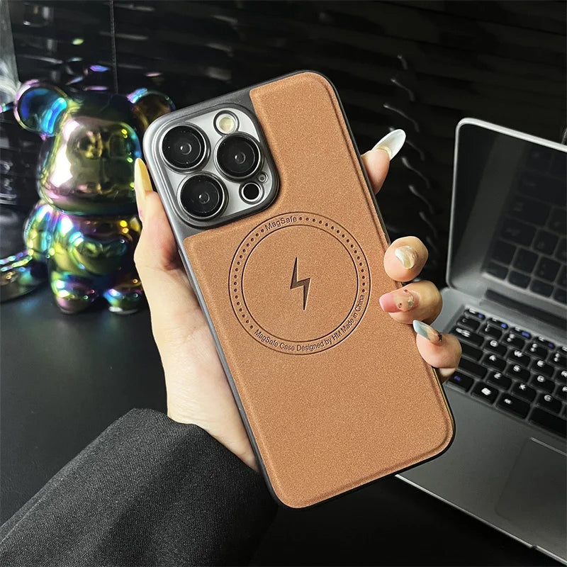 Electricity Magsafe Leather Case iPhone 16 Pro