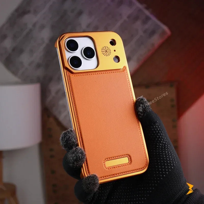 Fanshi Leather Back Magsafe Case iPhone 17 Pro Max - Three