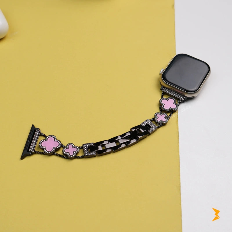 Flower Metal Watch Band For Apple Watch