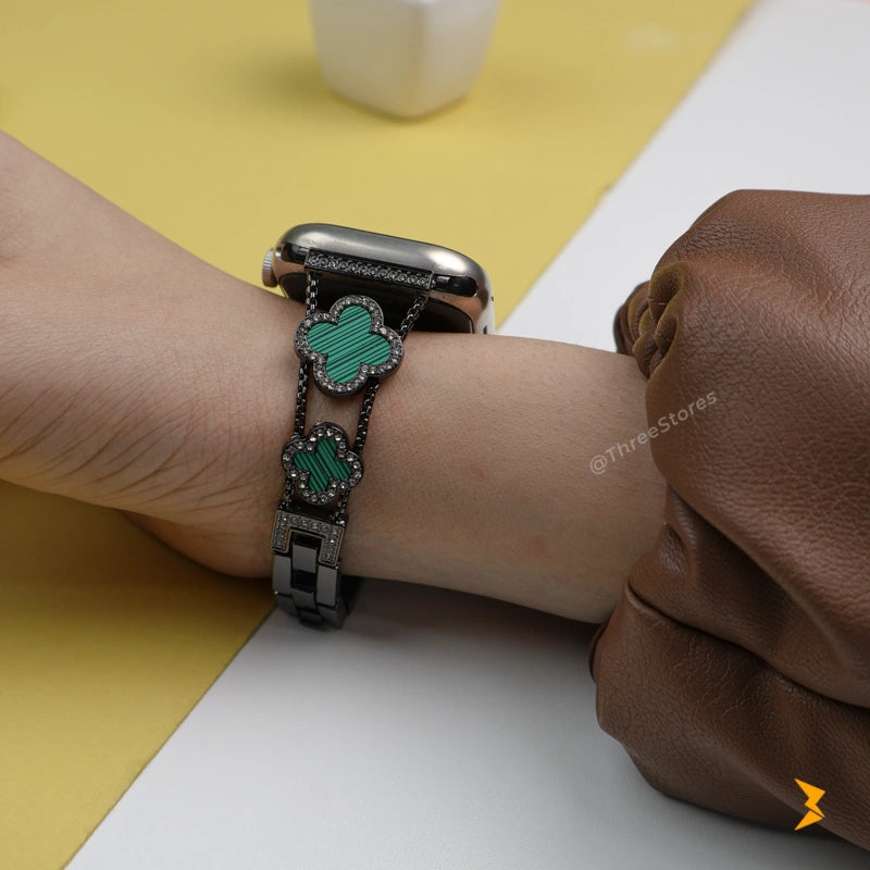 Flower Metal Watch Band For Apple Watch