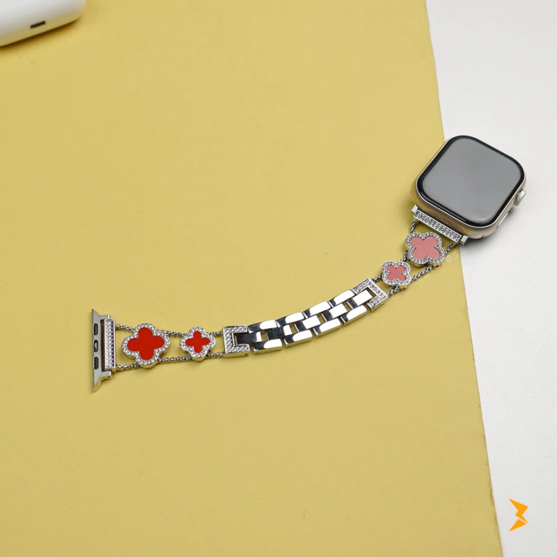 Flower Metal Watch Band For Apple Watch