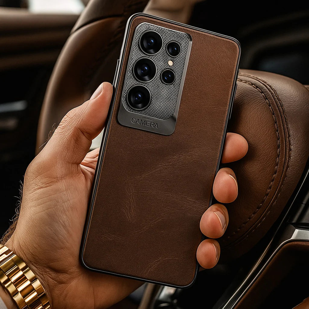 Forge Leather Camera Protection Case Samsung S24 Ultra